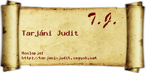 Tarjáni Judit névjegykártya